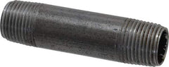 Value Collection - Schedule 40, 3/8" Diam x 2-1/2" Long Steel Black Pipe Nipple - Threaded - Top Tool & Supply