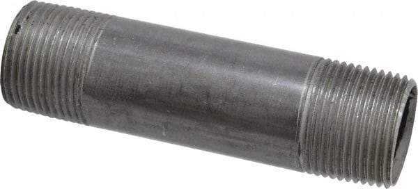 Value Collection - Schedule 40, 1" Diam x 4-1/2" Long Steel Black Pipe Nipple - Threaded - Top Tool & Supply