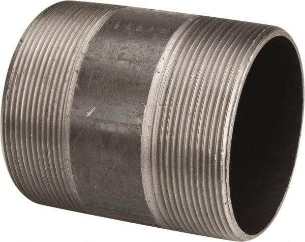 B&K Mueller - Schedule 40, 4" Diam x 5" Long Steel Black Pipe Nipple - Threaded - Top Tool & Supply