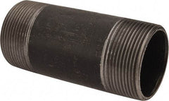 B&K Mueller - Schedule 40, 2-1/2" Diam x 6" Long Steel Black Pipe Nipple - Threaded - Top Tool & Supply