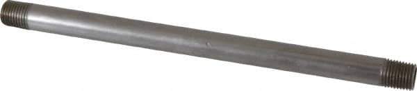 Value Collection - Schedule 40, 1/4" Diam x 8" Long Steel Black Pipe Nipple - Threaded - Top Tool & Supply