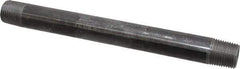 Value Collection - Schedule 40, 1/2" Diam x 8" Long Steel Black Pipe Nipple - Threaded - Top Tool & Supply