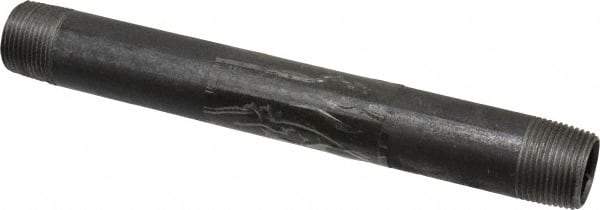 Value Collection - Schedule 40, 3/4" Diam x 8" Long Steel Black Pipe Nipple - Threaded - Top Tool & Supply