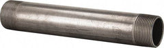 B&K Mueller - Schedule 40, 1-1/4" Diam x 9" Long Steel Black Pipe Nipple - Threaded - Top Tool & Supply