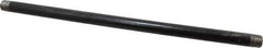 B&K Mueller - Schedule 40, 1/2" Diam x 18" Long Steel Black Pipe Nipple - Threaded - Top Tool & Supply