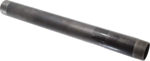 B&K Mueller - Schedule 40, 1-1/2" Diam x 18" Long Steel Black Pipe Nipple - Threaded - Top Tool & Supply