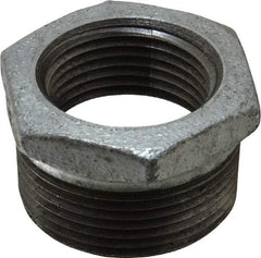 Value Collection - Class 150, 1-1/4 x 1" Galvanized Pipe Hex Bushing - Threaded, Malleable Iron - Top Tool & Supply