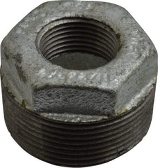 B&K Mueller - Class 150, 1-1/2 x 3/4" Galvanized Pipe Hex Bushing - Threaded, Malleable Iron - Top Tool & Supply