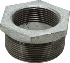 B&K Mueller - Class 150, 2 x 1-1/2" Galvanized Pipe Hex Bushing - Threaded, Malleable Iron - Top Tool & Supply