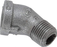 B&K Mueller - Size 1/2", Class 150, Malleable Iron Black Pipe 45° Street Elbow - 150 psi, Threaded End Connection - Top Tool & Supply