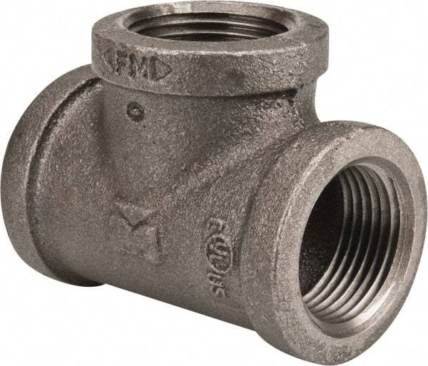 Value Collection - Size 1", Class 150, Malleable Iron Black Pipe Tee - 150 psi, Threaded End Connection - Top Tool & Supply