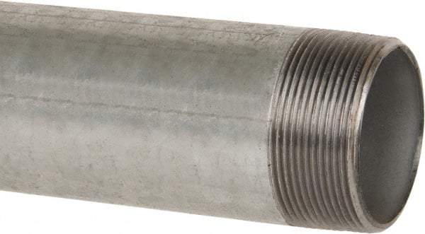 B&K Mueller - Schedule 40, 2 x 24" Galvanized Pipe Nipple - Threaded Steel - Top Tool & Supply