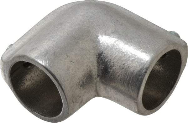 PRO-SAFE - 1" Pipe, 90° Elbow, Malleable Iron Elbow Pipe Rail Fitting - Galvanized Finish - Top Tool & Supply