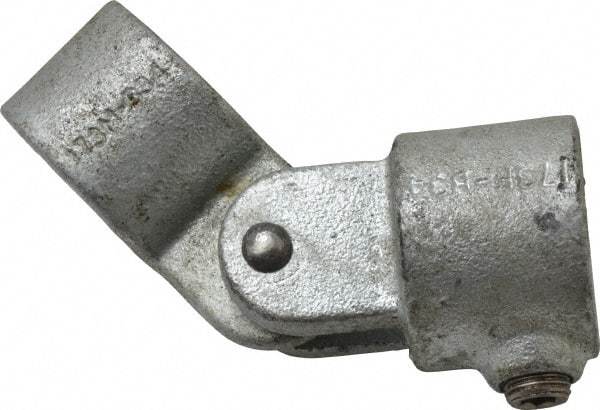 PRO-SAFE - 1" Pipe, Malleable Iron Swivel Socket Pipe Rail Fitting - Galvanized Finish - Top Tool & Supply