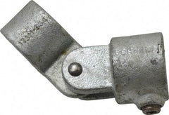 PRO-SAFE - 1" Pipe, Malleable Iron Swivel Socket Pipe Rail Fitting - Galvanized Finish - Top Tool & Supply