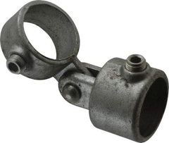 PRO-SAFE - 1-1/2" Pipe, Malleable Iron Swivel Socket Pipe Rail Fitting - Galvanized Finish - Top Tool & Supply