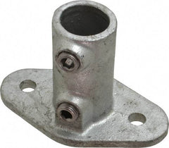 PRO-SAFE - 3/4" Pipe, Railing Flange, Malleable Iron Flange Pipe Rail Fitting - Galvanized Finish - Top Tool & Supply