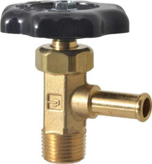 Parker - Hose I.D. x MNPTF End Connection Brass Truck Valve - 2.35" OAL, 3/8" Pipe - Top Tool & Supply