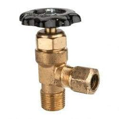 Parker - Tube (NTA) x MNPTF End Connection Brass Truck Valve - 3.28" OAL, 1/2" Pipe - Top Tool & Supply