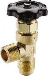 Parker - MNPTF x Flare End Connection Brass Truck Valve - 3.6" OAL, 1/2 x 5/8" Pipe - Top Tool & Supply