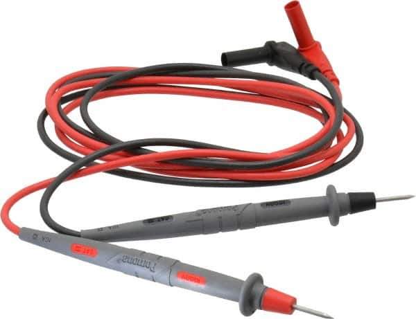 Pomona - Black/Red Electrical Test Equipment Leads Set - Use with Digital Multimeters - Top Tool & Supply