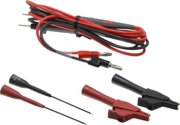 Pomona - Black/Red Electrical Test Equipment Probe Set - Use with Banana Plugs, Digital Multimeters - Top Tool & Supply