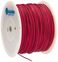 Alpha Wire - 16 AWG, 1 Strand, 305 m OAL, Tinned Copper Hook Up Wire - Red PVC Jacket, 0.083" Diam - Top Tool & Supply