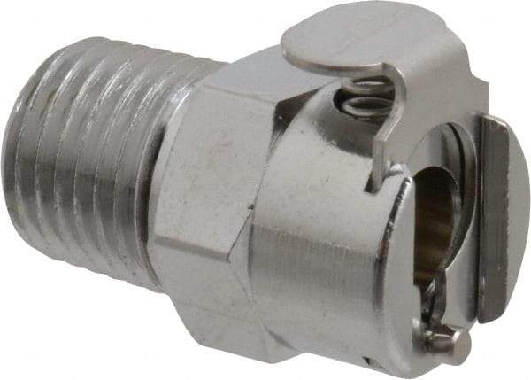 CPC Colder Products - 1/4 NPT Brass, Quick Disconnect, Coupling Body - 250 Max psi, -40 to 180°F, 2" OAL x 0.63" Overall Height, Chrome Plated - Top Tool & Supply