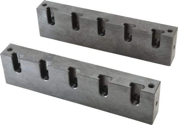 Snap Jaws - 8" Wide x 2-1/2" High x 1-1/4" Thick, Flat/No Step Vise Jaw - Soft, Steel, Fixed Jaw, Compatible with 6" Vises - Top Tool & Supply