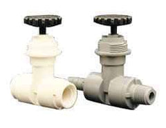 Specialty Mfr - 1/8" Pipe, Inline Needle Valve - EPDM Seal, FNPT x FNPT Ends, Polypropylene Valve, 125 Max psi - Top Tool & Supply