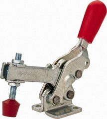 De-Sta-Co - 600 Lb Holding Capacity, Vertical Handle, Manual Hold Down Toggle Clamp - 66° Handle Movement, 75° Bar Opening, U-Bar, Flanged Base, Electro-Plated Zinc, Carbon Steel - Top Tool & Supply