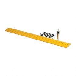 Eagle - 72" Long x 10" Wide x 2" High, Speed Bump with Cable Protector - Yellow, High Density Polyethylene - Top Tool & Supply