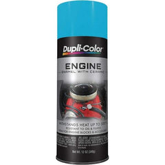 Dupli-Color - 12 oz Torque N' Teal Automotive Heat Resistant Paint - Gloss Finish, 500°F Max Temp, Comes in Aerosol Can - Top Tool & Supply