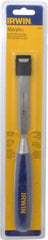 Irwin - 10-3/4" OAL x 3/4" Blade Width Wood Chisel - Polypropylene Handle - Top Tool & Supply