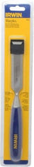 Irwin - 10-3/4" OAL x 1" Blade Width Wood Chisel - Polypropylene Handle - Top Tool & Supply