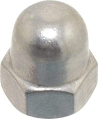 Value Collection - M5x0.8 Metric Coarse, 8mm Width Across Flats, Uncoated, Stainless Steel Acorn Nut - 10mm Overall Height, Austenitic A2, DIN 1587 - Top Tool & Supply