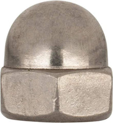 Value Collection - M10x1.5 Metric Coarse, 17mm Width Across Flats, Uncoated, Stainless Steel Acorn Nut - 18mm Overall Height, Austenitic A2, DIN 1587 - Top Tool & Supply