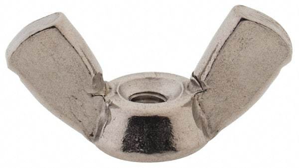 Value Collection - M3x0.50 Metric Coarse, Stainless Steel Standard Wing Nut - Grade 18-8, Austenitic Grade A2, 20mm Wing Span, 10mm Wing Span - Top Tool & Supply