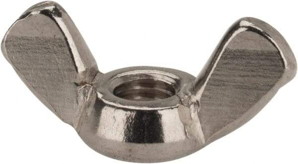 Value Collection - M5x0.80 Metric Coarse, Stainless Steel Standard Wing Nut - Grade 18-8, Austenitic Grade A2, 24mm Wing Span, 11mm Wing Span - Top Tool & Supply