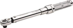 Paramount - 3/8" Drive Micrometer Type Ratchet Head Torque Wrench - 6.2 N/m to 29 N/m Torque, 11-1/2" OAL, 1 In/Lb Graduation - Top Tool & Supply