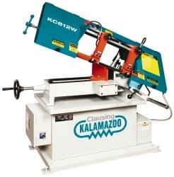 Clausing - 7 x 14" Max Capacity, Manual Step Pulley Horizontal Bandsaw - 59, 96, 155 & 260 SFPM Blade Speed, 110/220 Volts, 45°, 1 hp, 1 Phase - Top Tool & Supply