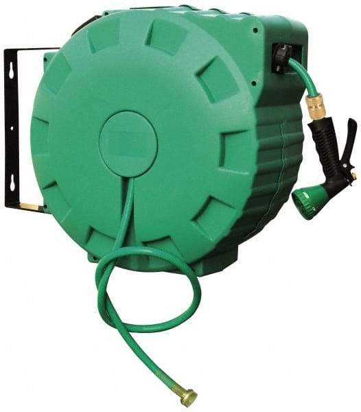 Value Collection - 80' Spring Retractable Hose Reel - 140 psi, Hose Included - Top Tool & Supply