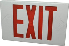 Mule - 1 Face, 2 Watt, White, Polycarbonate, LED, Illuminated Exit Sign - 120/277 VAC, No Battery Backup, Universal Mounted, 12 Inch Long x 1-1/2 Inch Wide x 7-1/2 Inch High - Top Tool & Supply