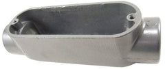 Thomas & Betts - C Body, 2" Trade, IMC, Rigid Aluminum Conduit Body - Oval, 10-3/16" OAL, 69-1/2 cc Capacity, Gray - Top Tool & Supply