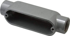 Thomas & Betts - C Body, 1/2" Trade, IMC, Rigid Aluminum Conduit Body - Oval, 4-3/8" OAL, 4.3 cc Capacity, Gray - Top Tool & Supply