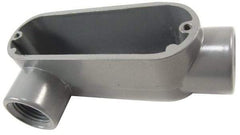 Thomas & Betts - LR Body, 1" Trade, IMC, Rigid Aluminum Conduit Body - Oval, 4-7/8" OAL, 11.8 cc Capacity, Gray - Top Tool & Supply