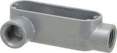 Thomas & Betts - LR Body, 1/2" Trade, IMC, Rigid Aluminum Conduit Body - Oval, 3-1/2" OAL, 4.3 cc Capacity, Gray - Top Tool & Supply