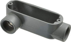 Thomas & Betts - LR Body, 3/4" Trade, IMC, Rigid Aluminum Conduit Body - Oval, 4-1/8" OAL, 7.3 cc Capacity, Gray - Top Tool & Supply