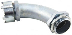 Thomas & Betts - 2-1/2" Trade, Malleable Iron Threaded Angled Liquidtight Conduit Connector - Noninsulated - Top Tool & Supply