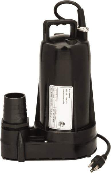 Value Collection - 1/2 hp, 120 Amp Rating, 120 Volts, Full-On Operation, Submersible Pump - Plastic Housing - Top Tool & Supply